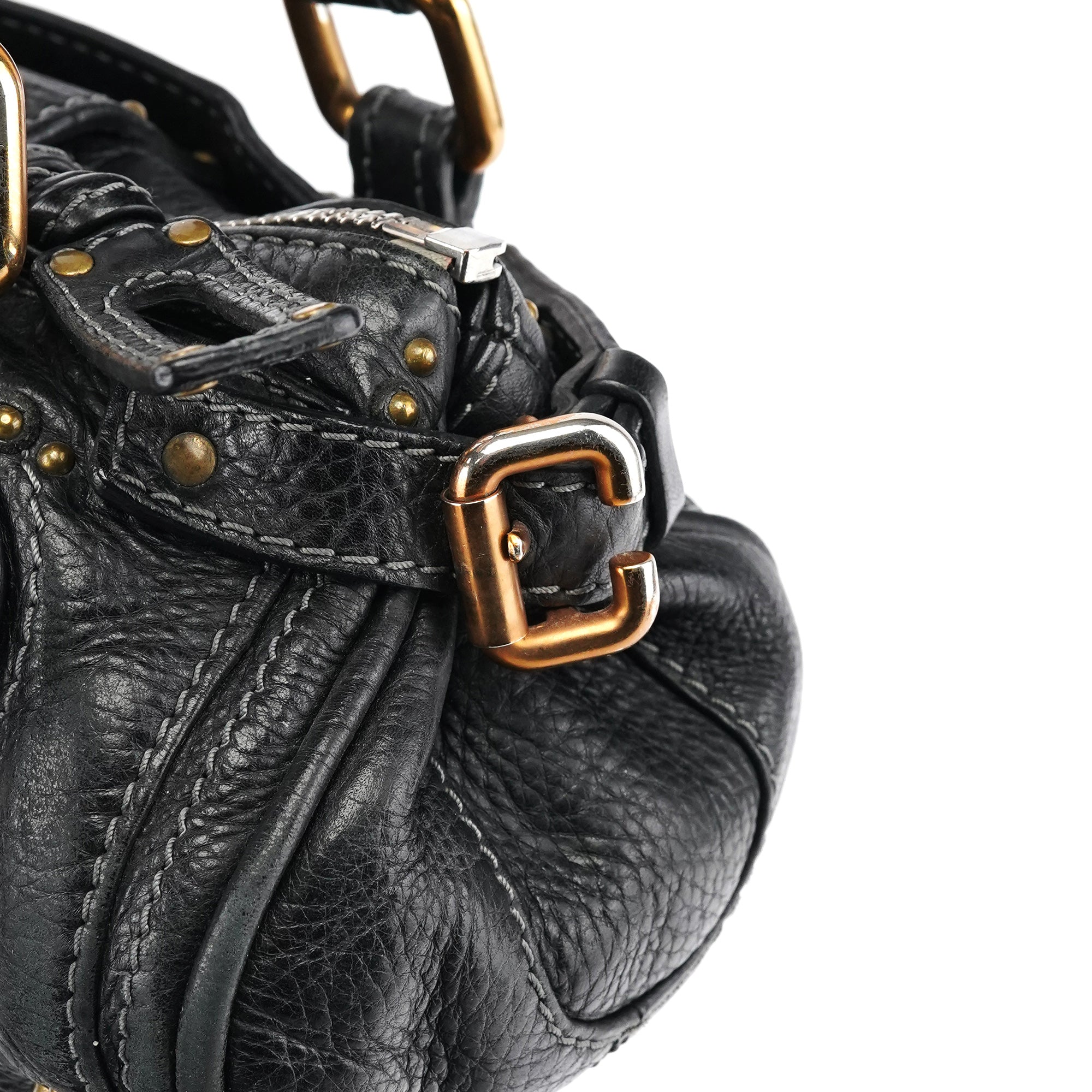 Chloé Small Black Leather Paddington Shoulder Bag