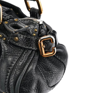 Chloé Small Black Leather Paddington Shoulder Bag