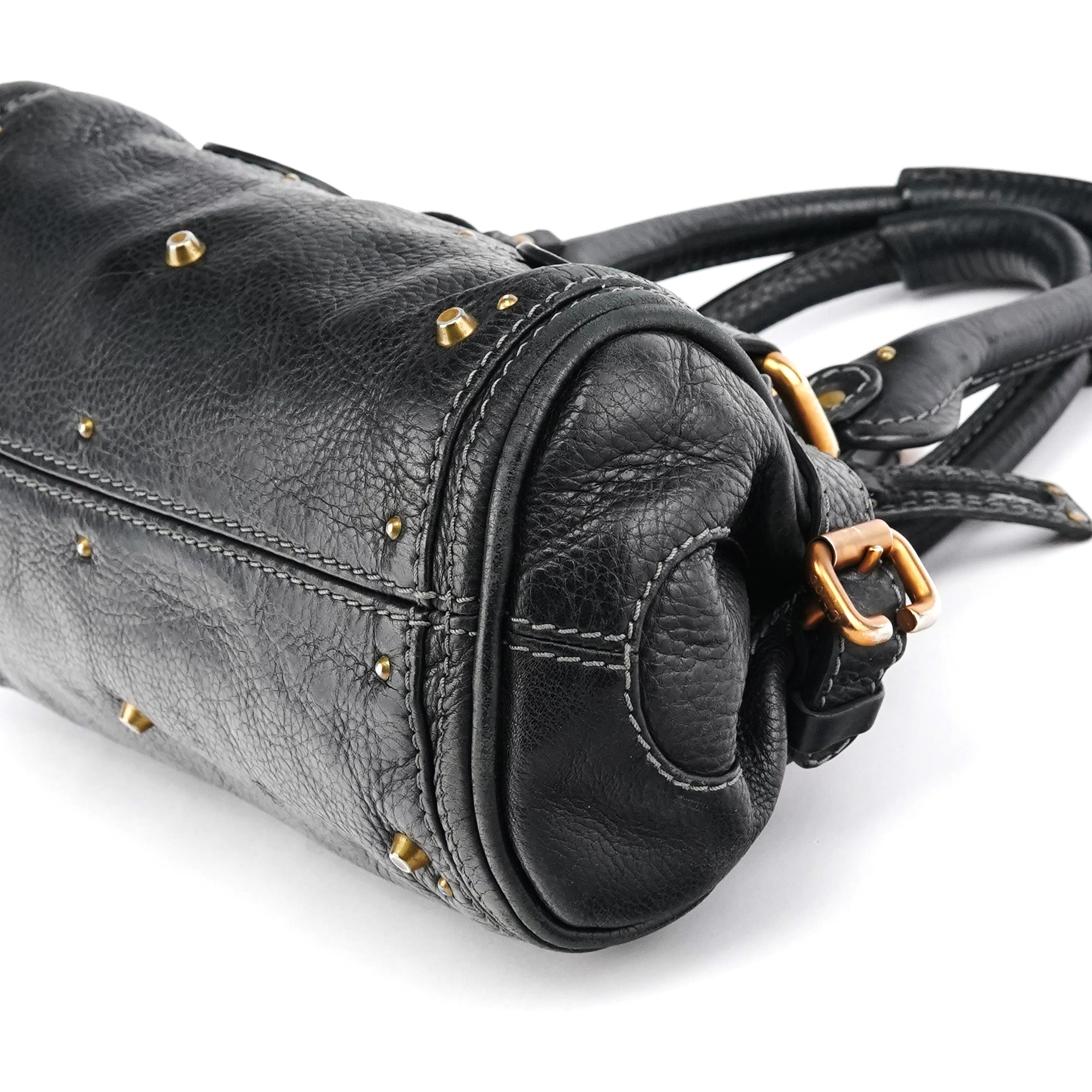 Chloé Small Black Leather Paddington Shoulder Bag