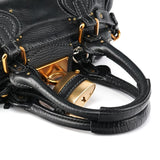 Chloé Small Black Leather Paddington Shoulder Bag