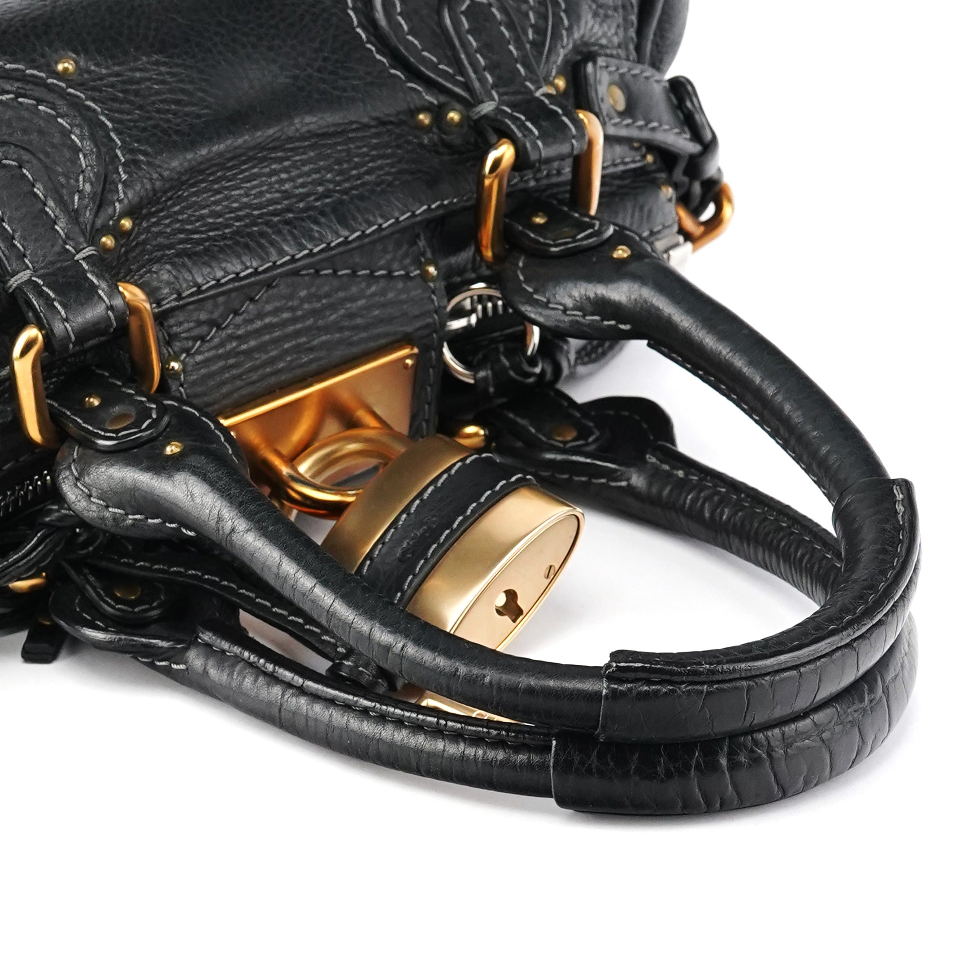 Chloé Small Black Leather Paddington Shoulder Bag