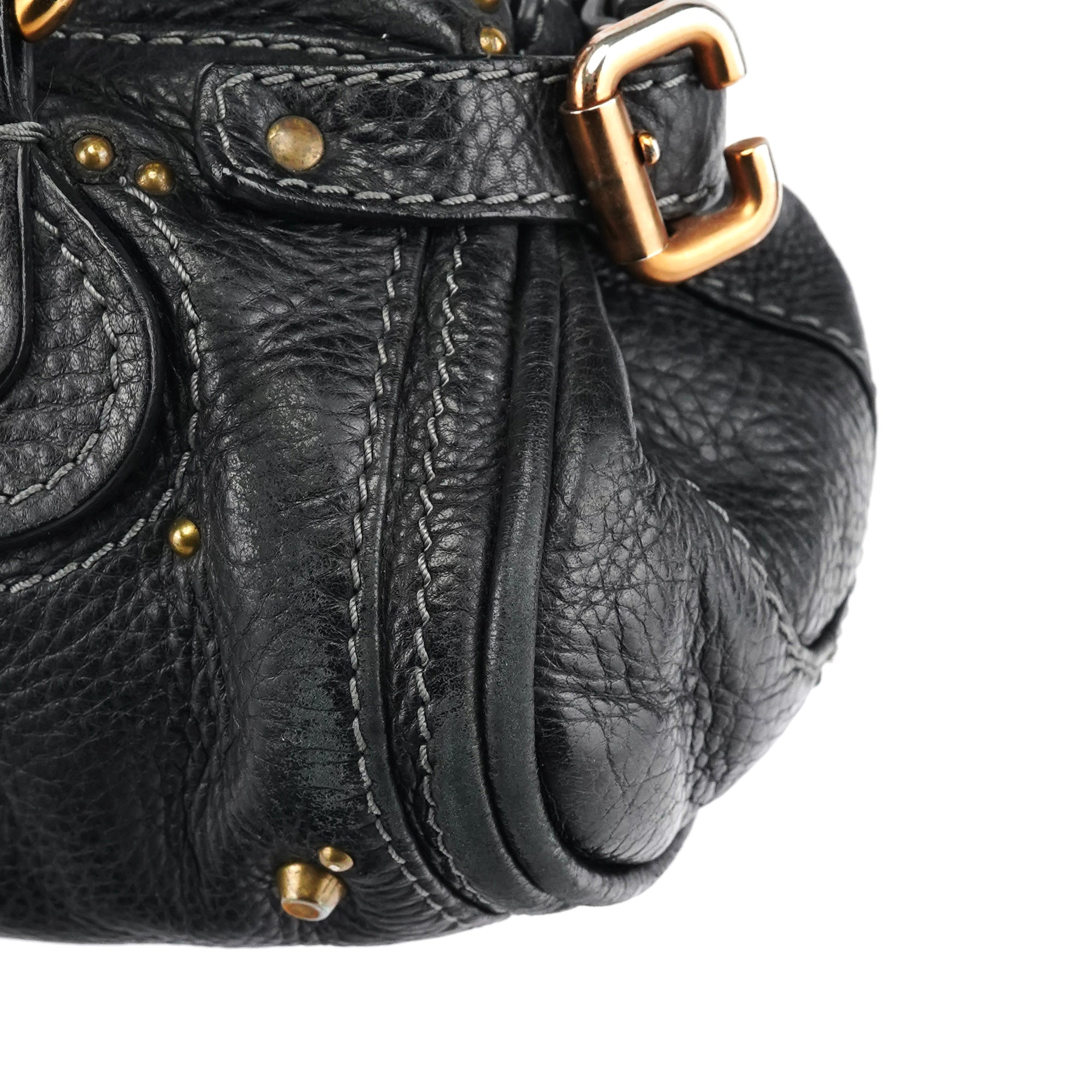 Chloé Small Black Leather Paddington Shoulder Bag