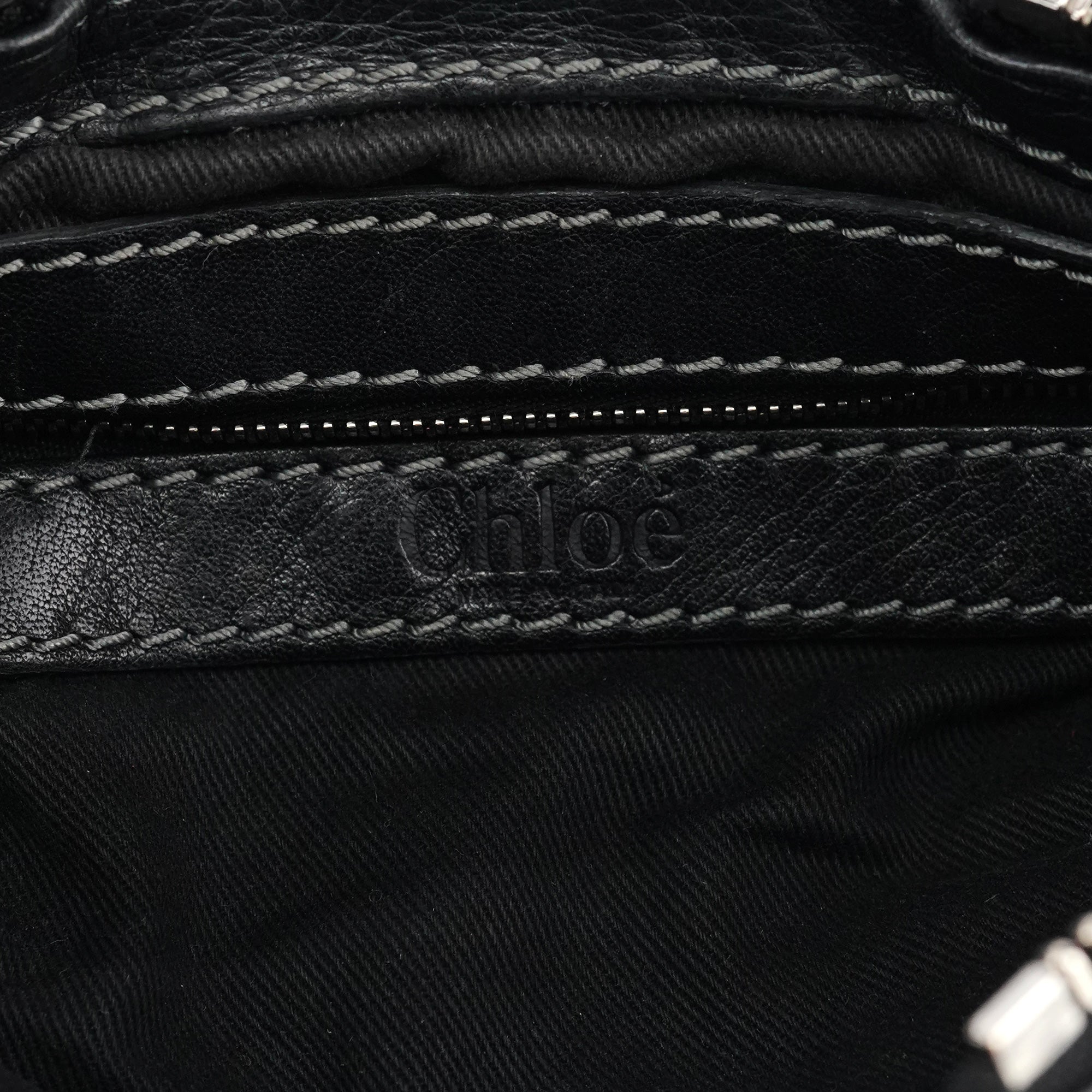 Chloé Small Black Leather Paddington Shoulder Bag