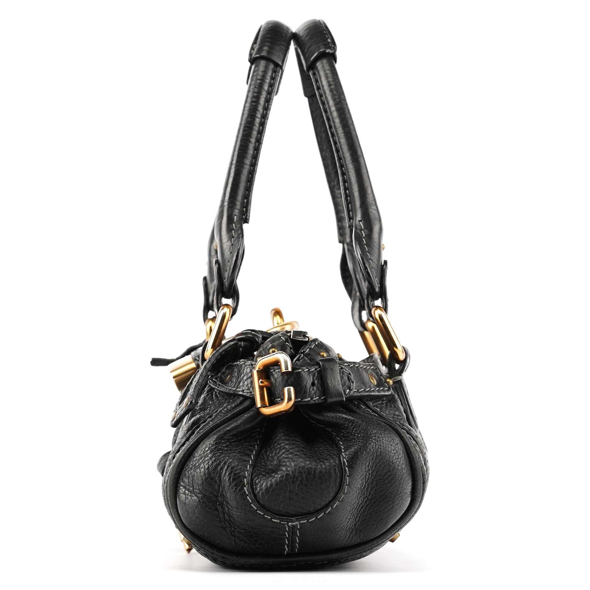 Chloé Small Black Leather Paddington Shoulder Bag