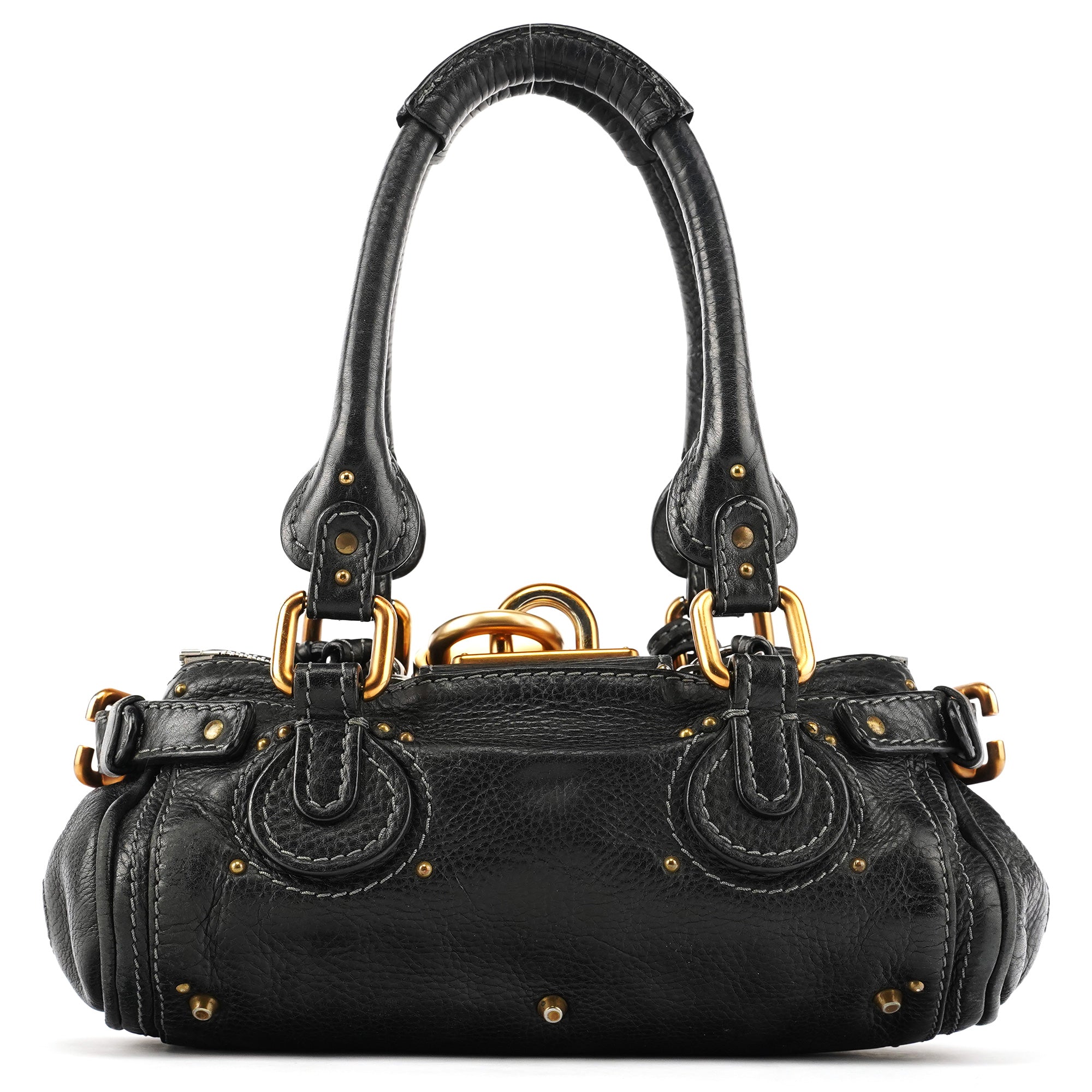 Chloé Small Black Leather Paddington Shoulder Bag