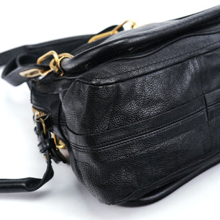 Chloé Small Black Leather Paraty 2-Way Shoulder Bag