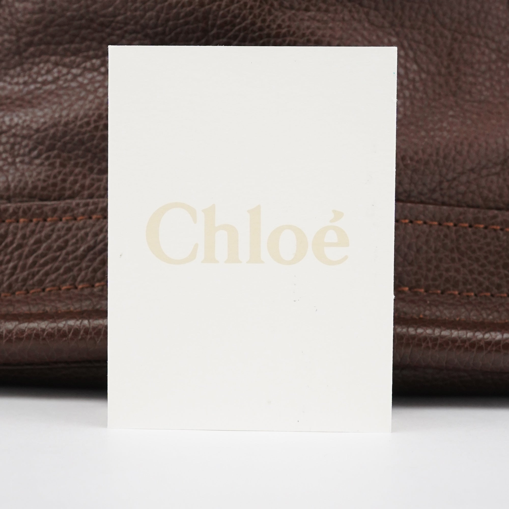 Chloé Petit sac deux portés Paraty en cuir marron