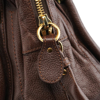 Chloe Small Brown Leather Paraty 2-Way Bag