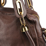 Chloé Petit sac deux portés Paraty en cuir marron