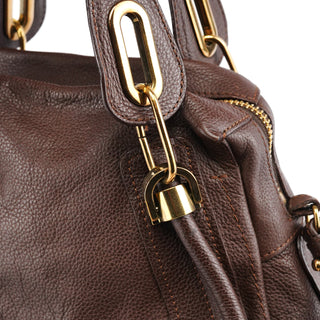 Chloe Small Brown Leather Paraty 2-Way Bag