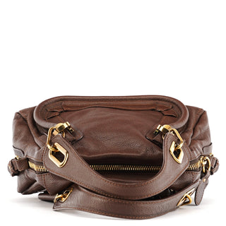 Chloe Small Brown Leather Paraty 2-Way Bag
