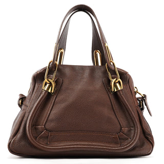Chloe Small Brown Leather Paraty 2-Way Bag