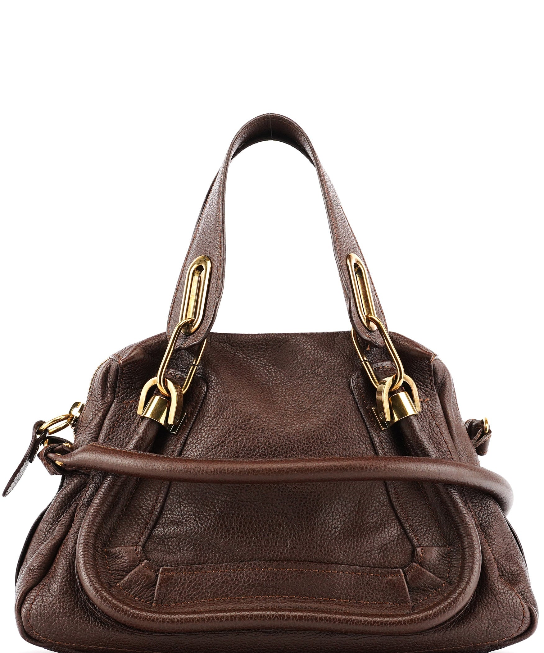 Chloe Small Brown Leather Paraty 2-Way Bag