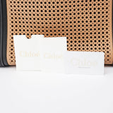 Chloé Soft Pink Black Perforated Leather Tote Bag