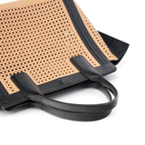 Chloé Soft Pink Black Perforated Leather Tote Bag