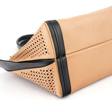 Chloé Soft Pink Black Perforated Leather Tote Bag