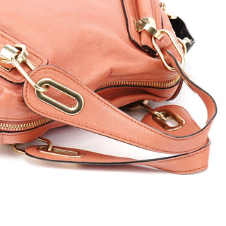 Chloe Soft Pink Leather Paraty 2-Way Bag