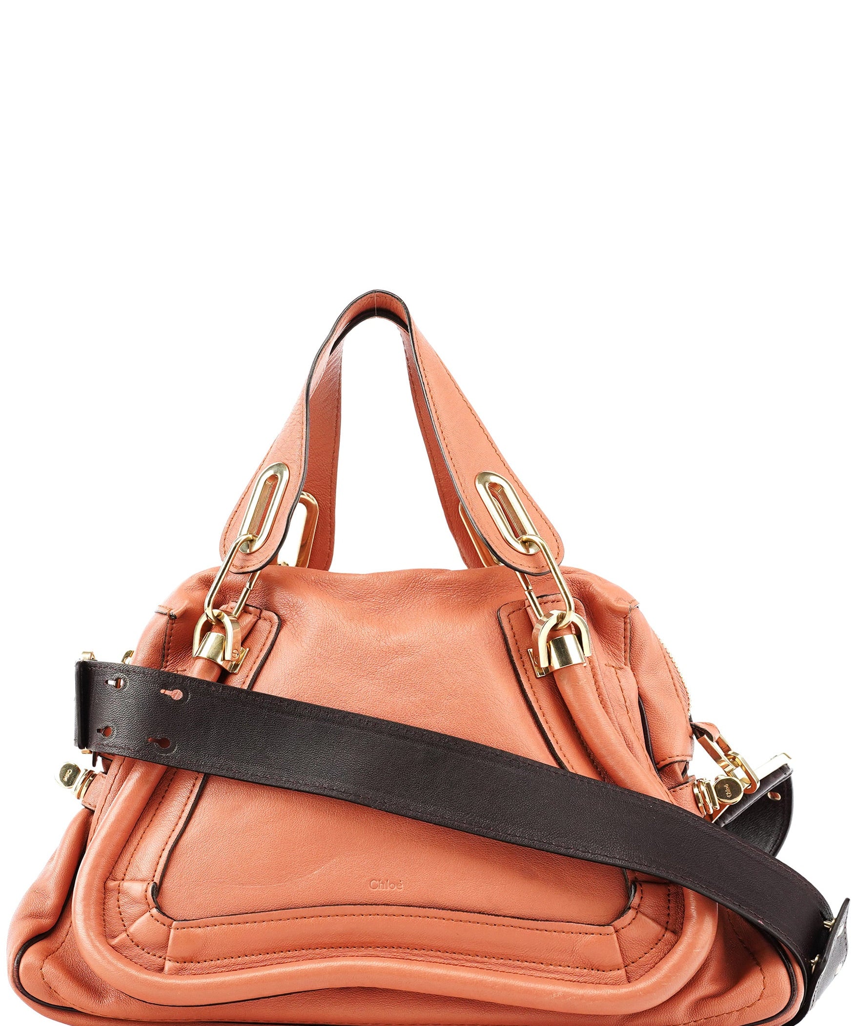 Chloe Soft Pink Leather Paraty 2-Way Bag
