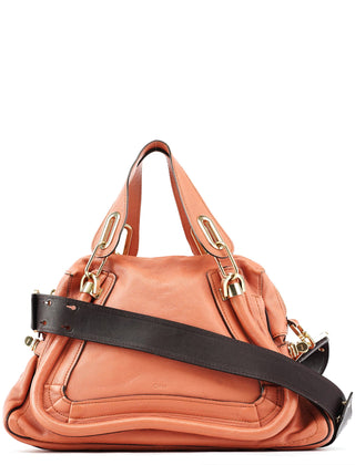 Chloe Soft Pink Leather Paraty 2-Way Bag