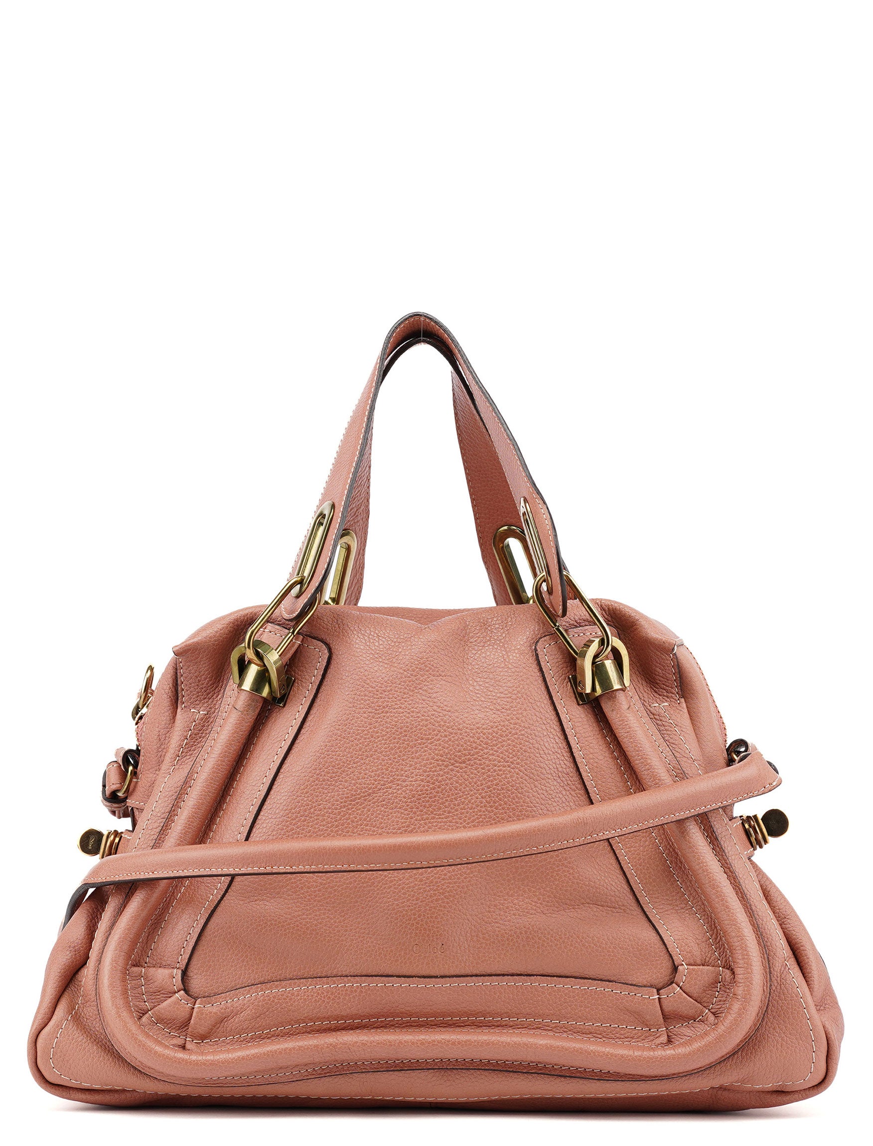 Chloé Soft Pink Leather Paraty 2-Way Shoulder Bag