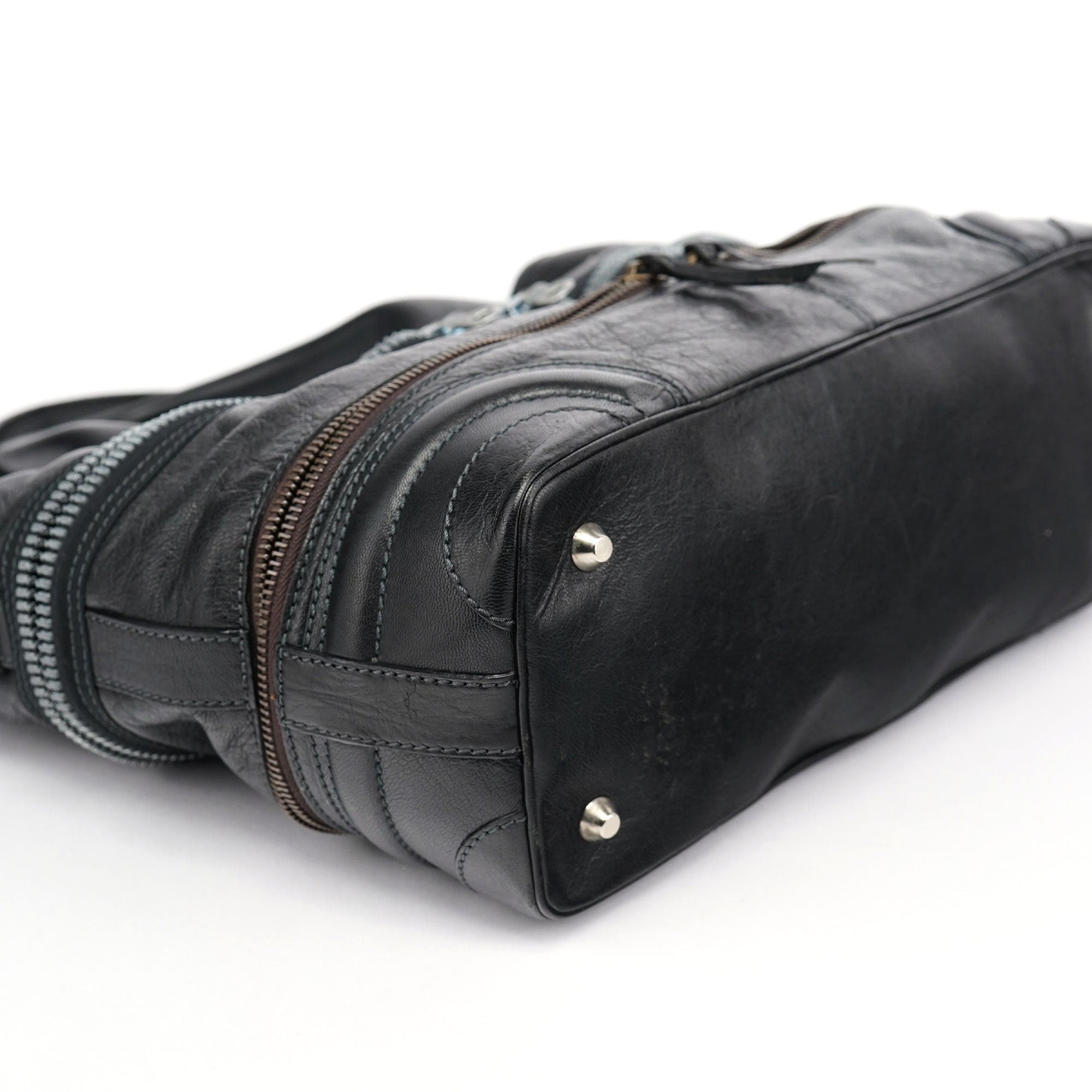Chloé Spring 2006 Anthracite Leather Zippered Tote