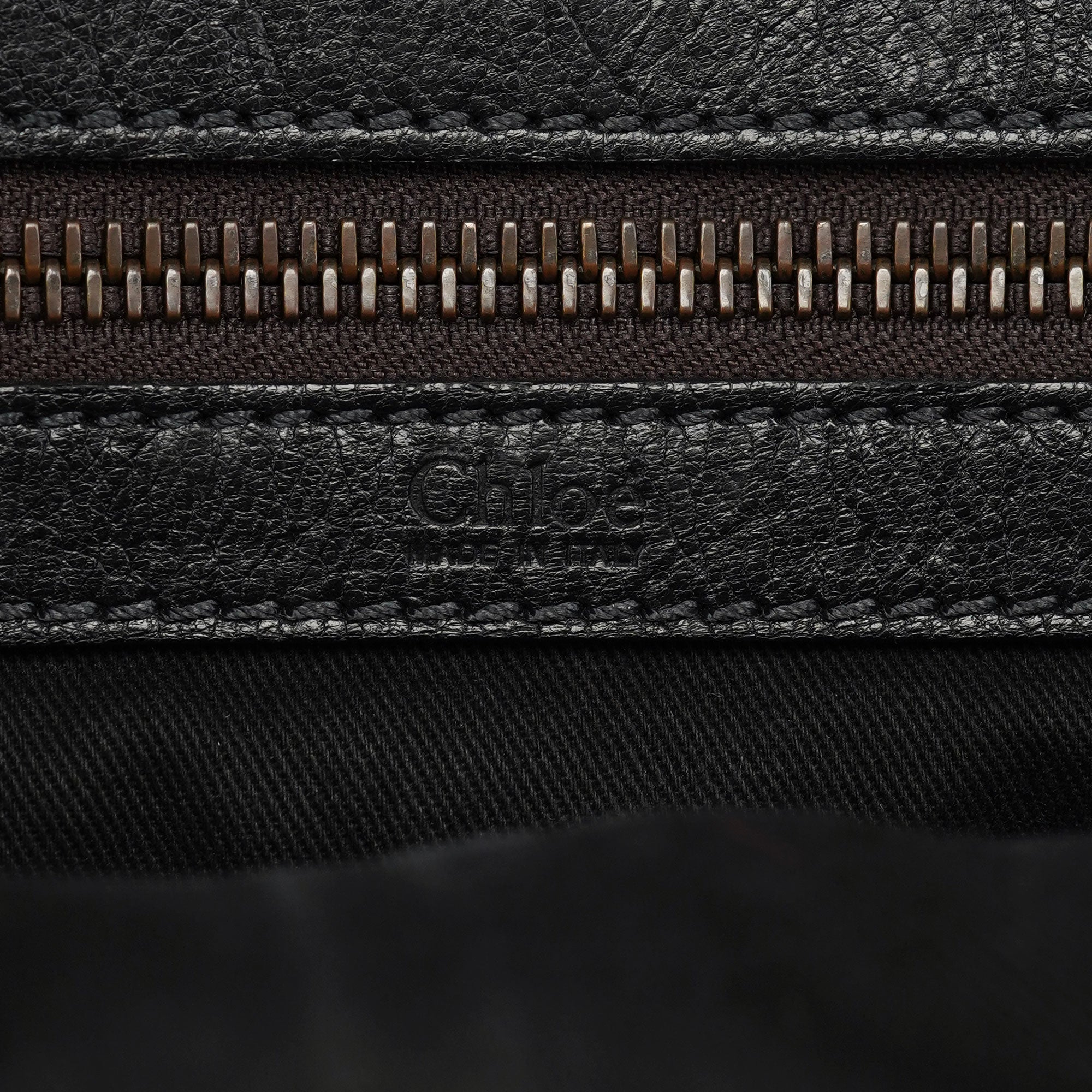 Chloé Spring 2006 Anthracite Leather Zippered Tote