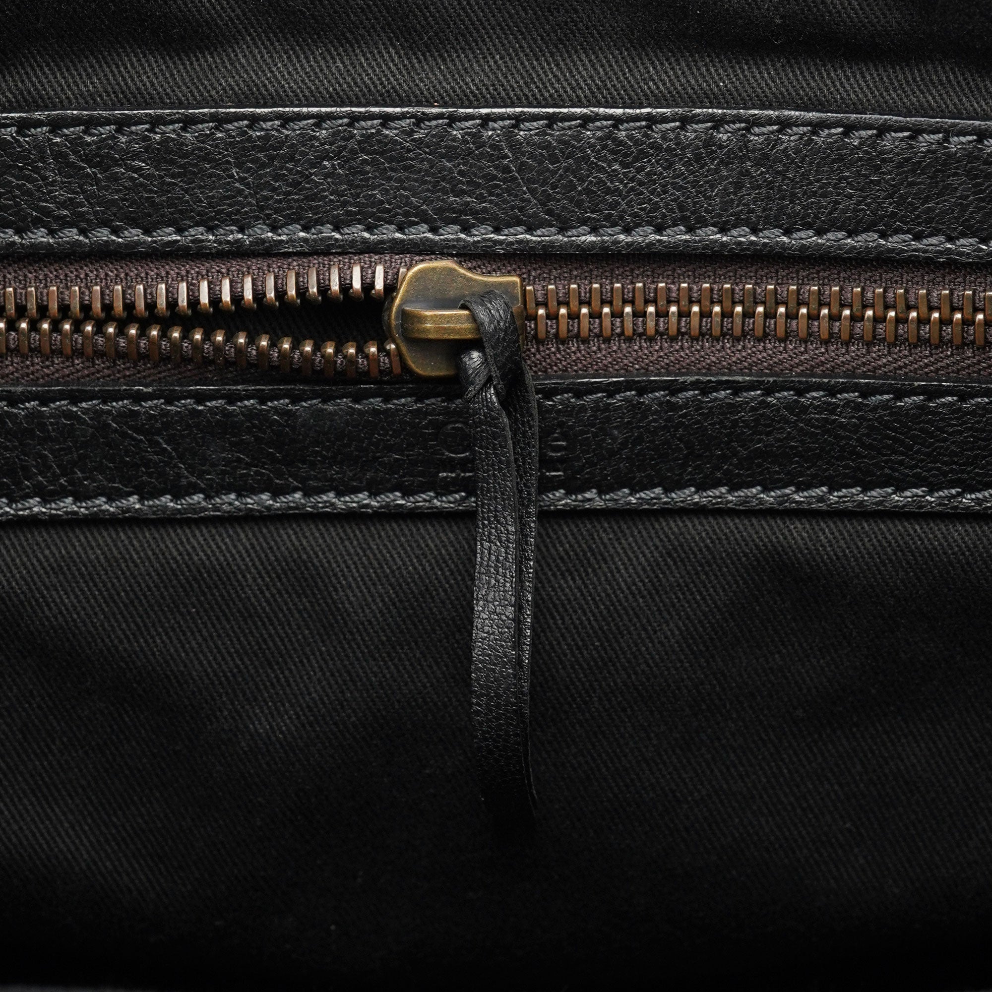 Chloé Spring 2006 Anthracite Leather Zippered Tote