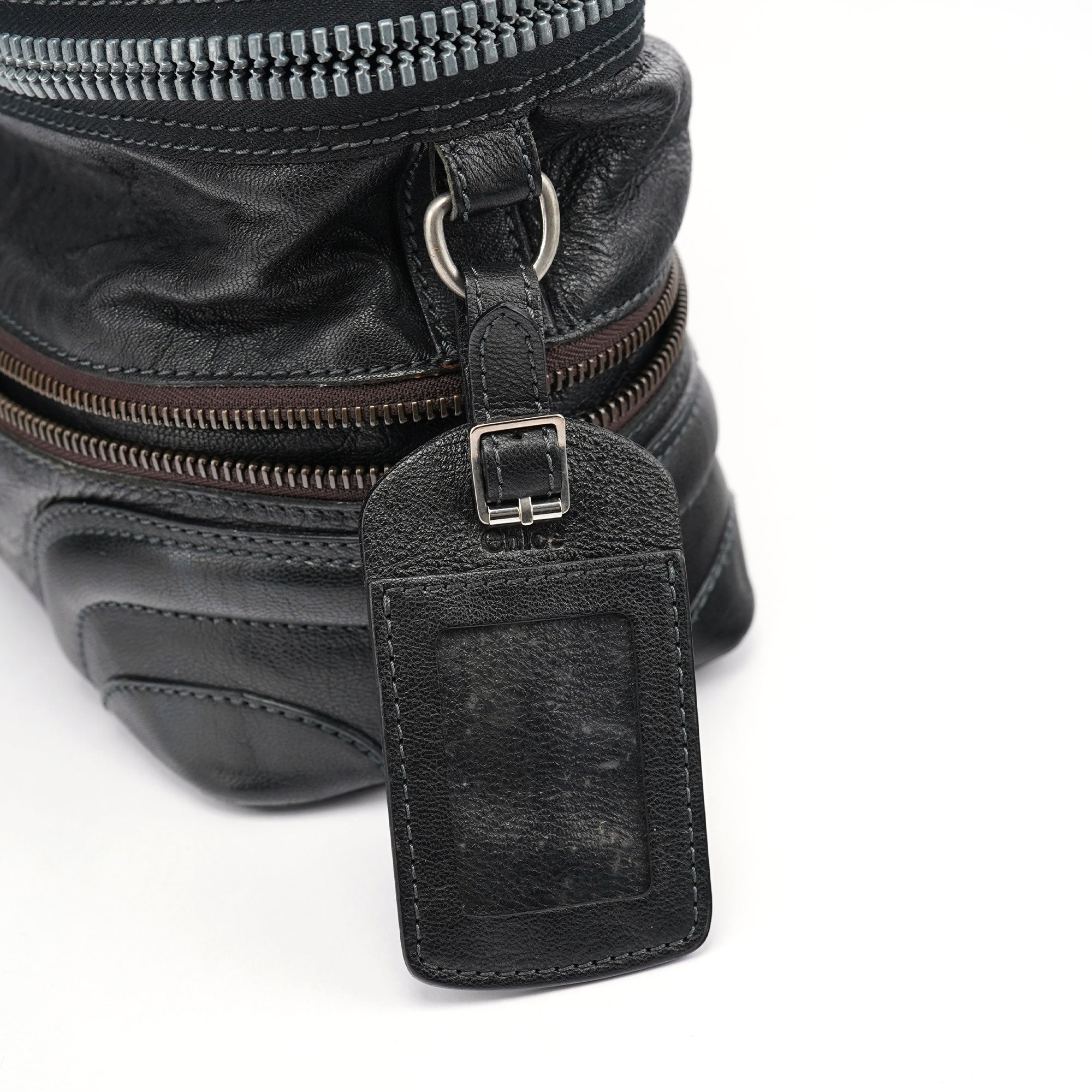 Chloé Spring 2006 Anthracite Leather Zippered Tote