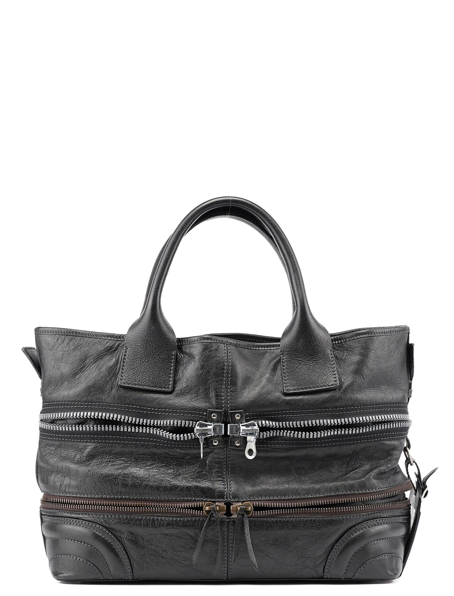 Chloé Spring 2006 Anthracite Leather Zippered Tote