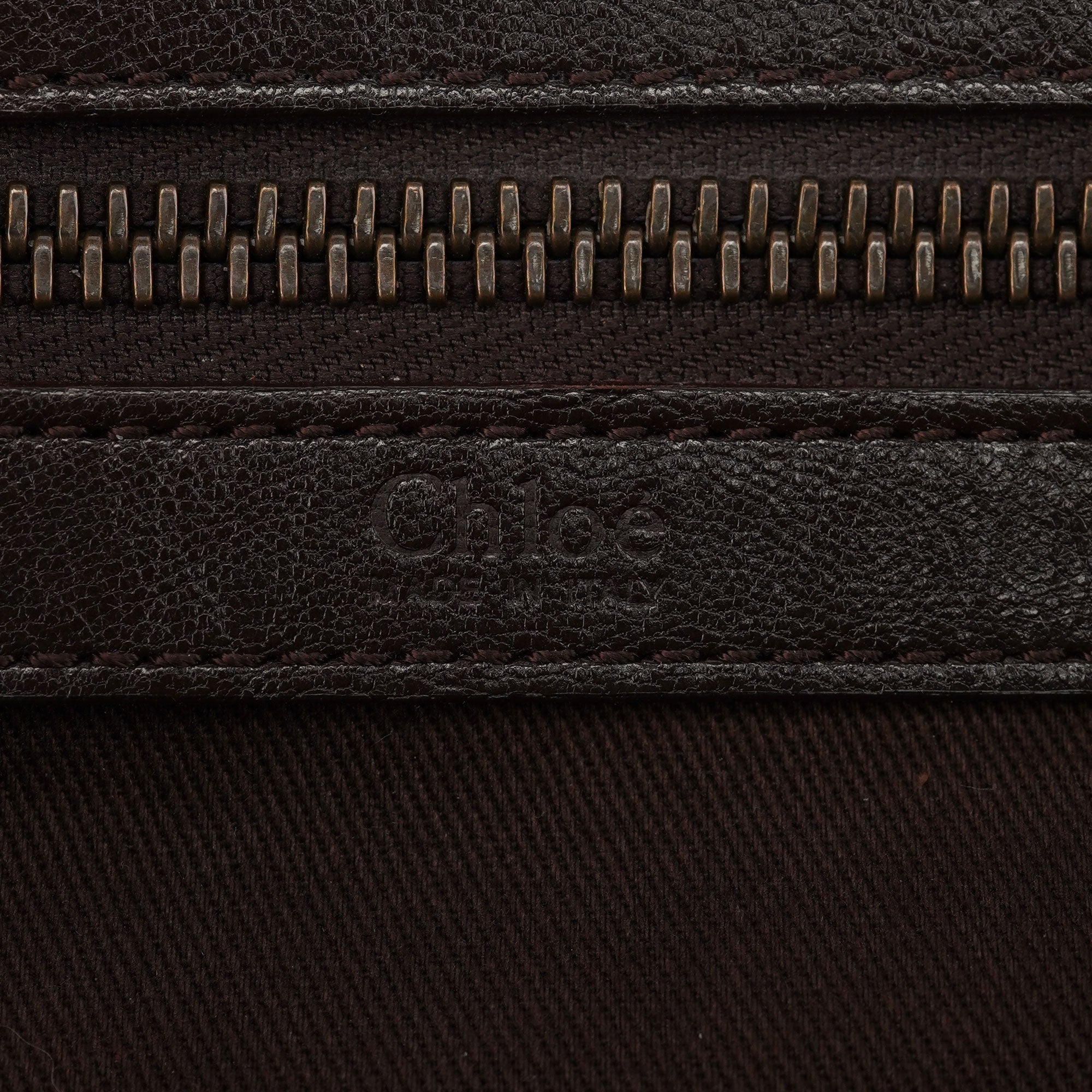 Chloé Spring 2006 Brown Leather Zippered Tote Bag