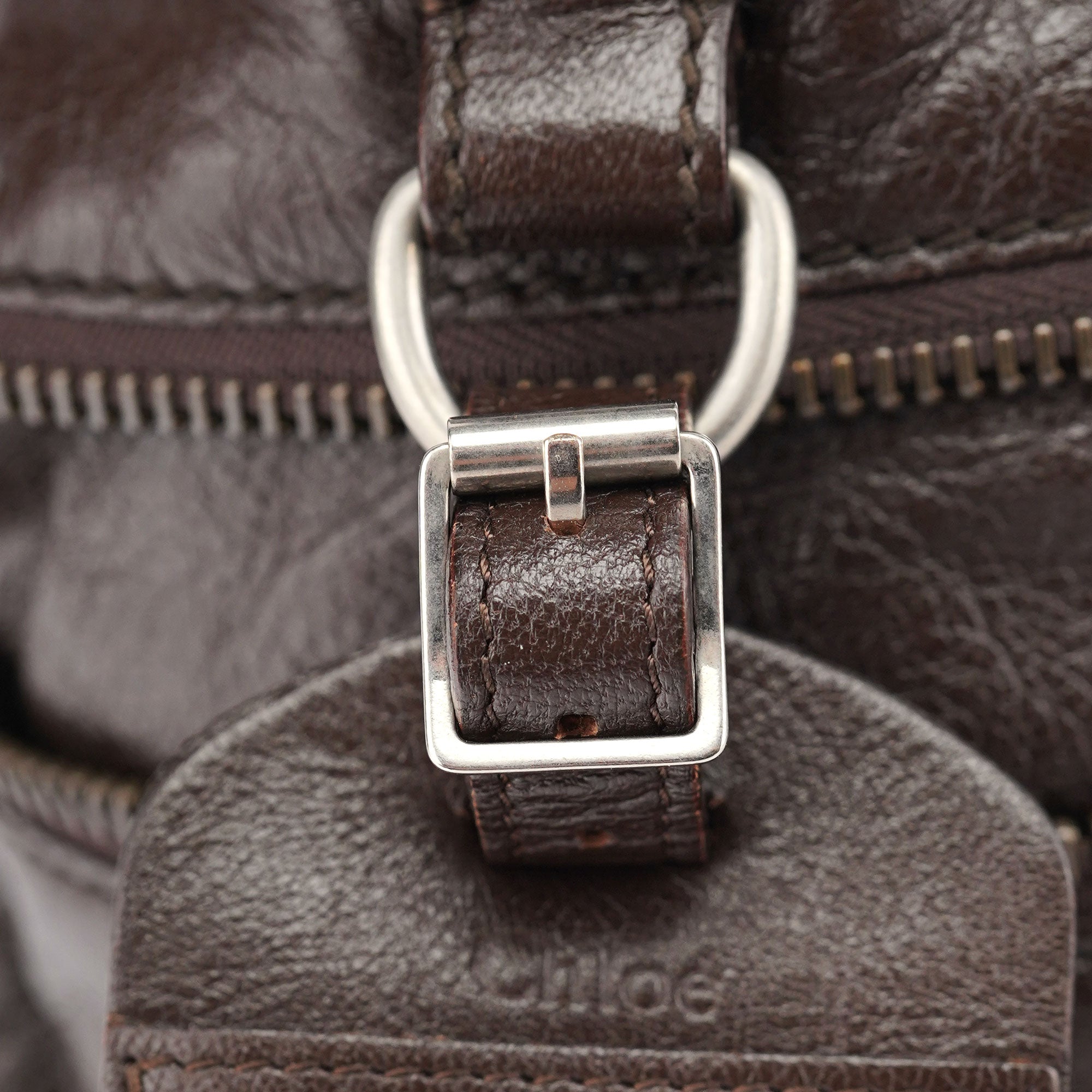 Chloé Spring 2006 Brown Leather Zippered Tote Bag