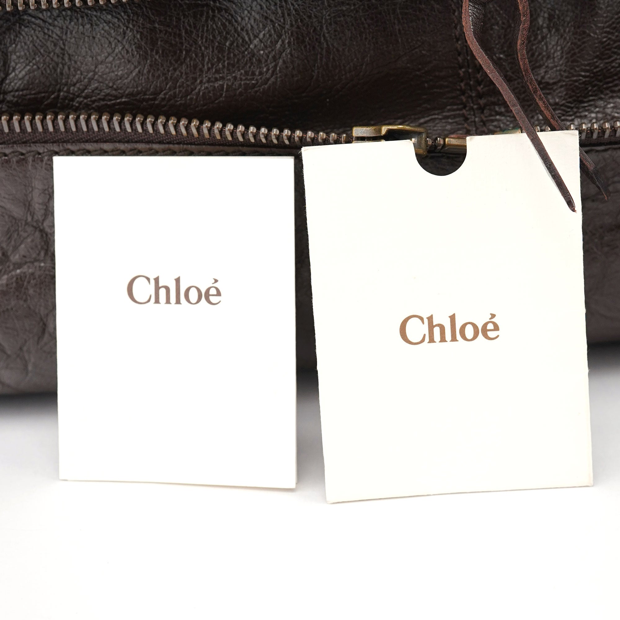 Chloé Spring 2006 Brown Leather Zippered Tote Bag