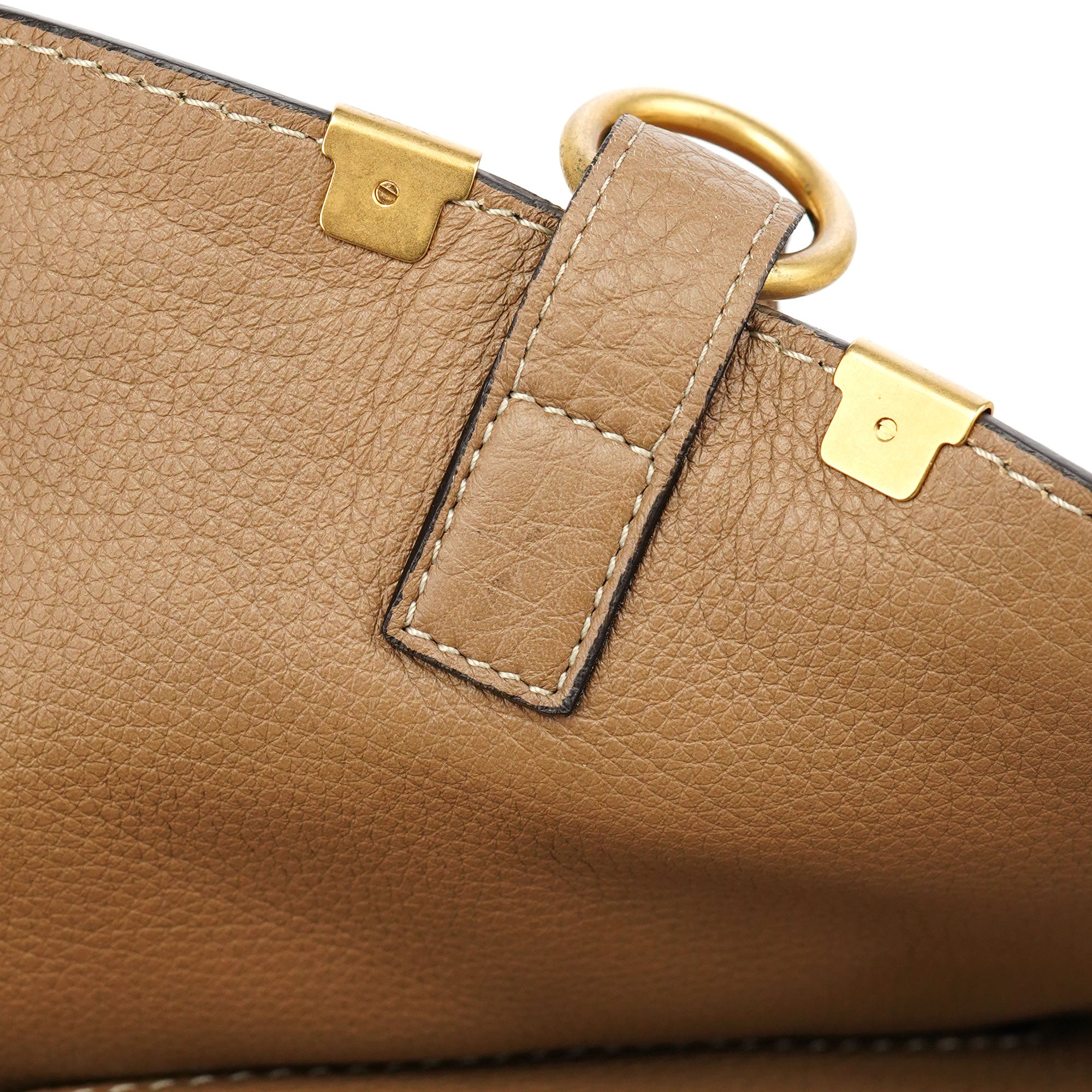Chloé Tan Leather Marcie Shoulder Bag
