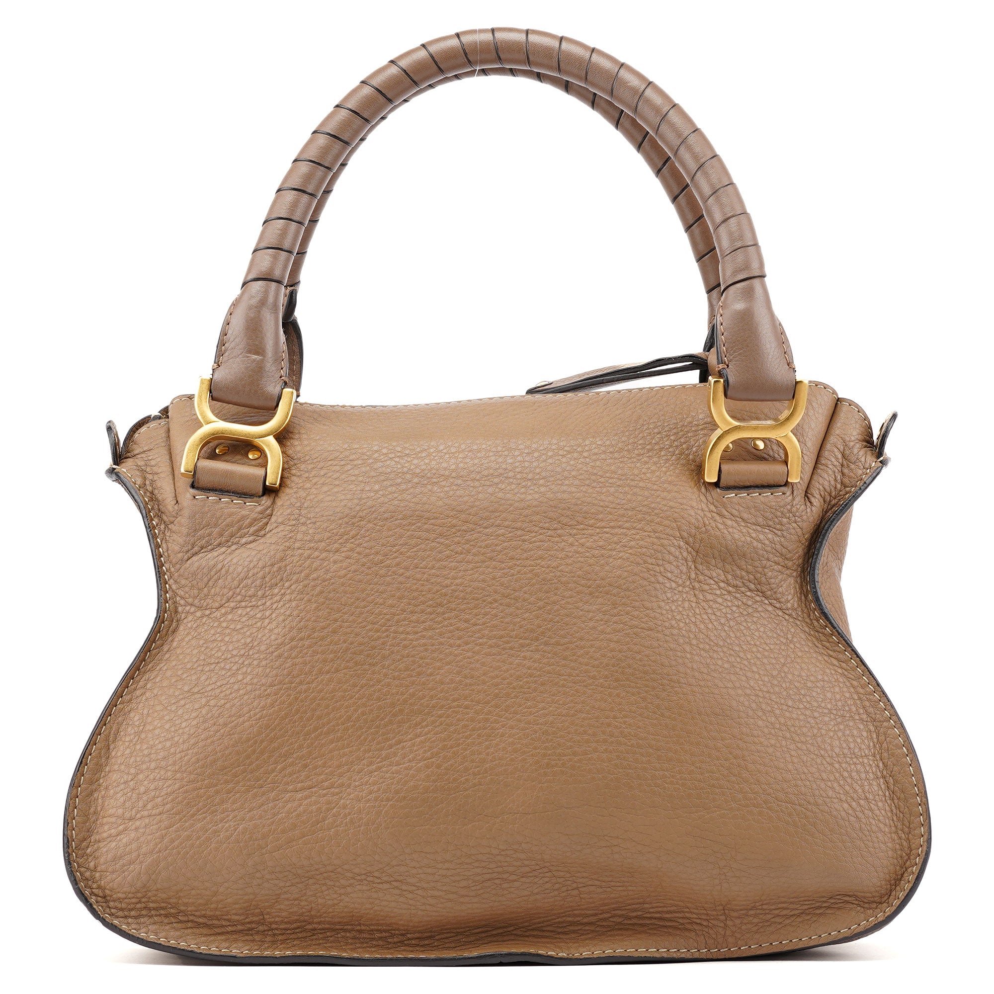 Chloé Tan Leather Marcie Shoulder Bag