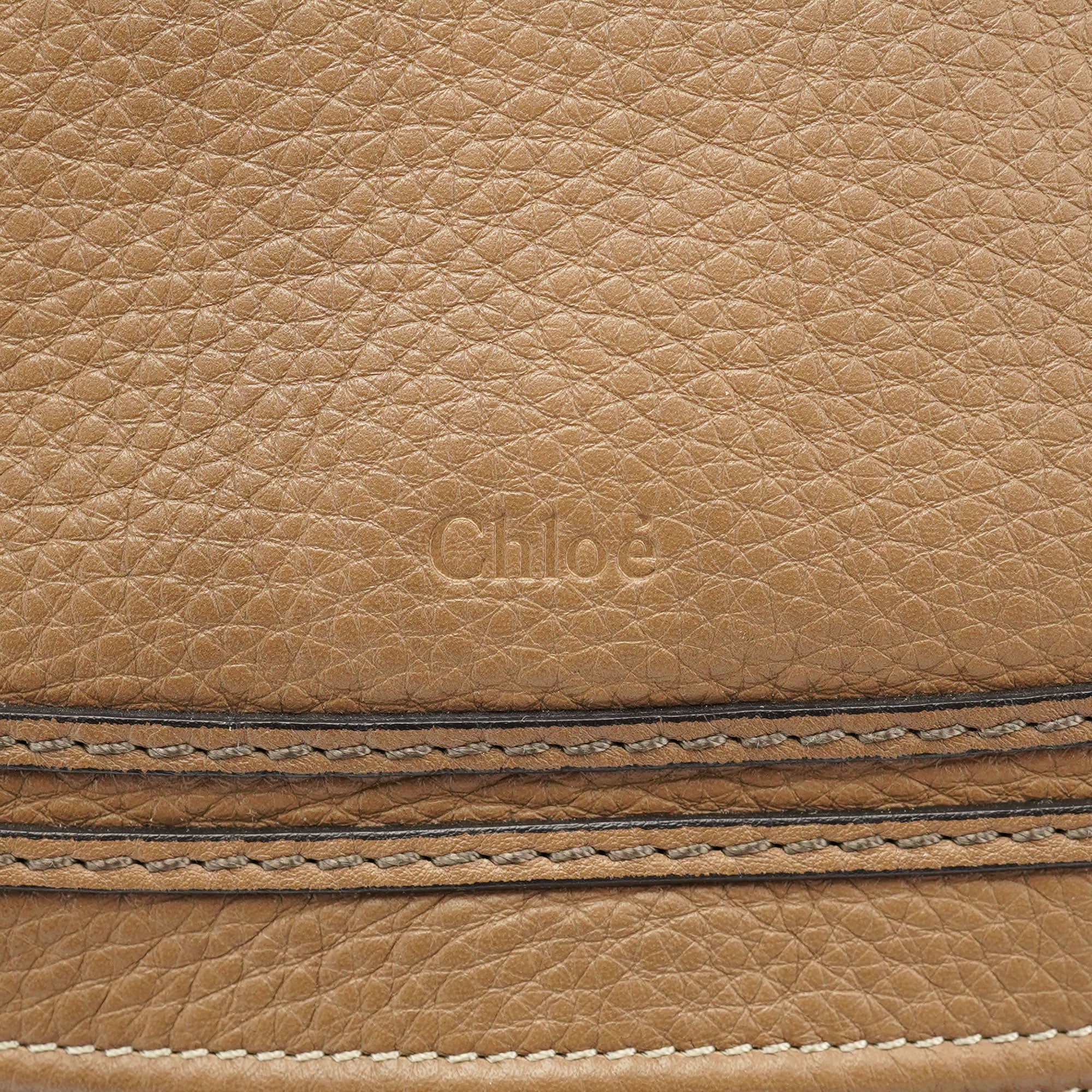 Chloé Tan Leather Marcie Shoulder Bag