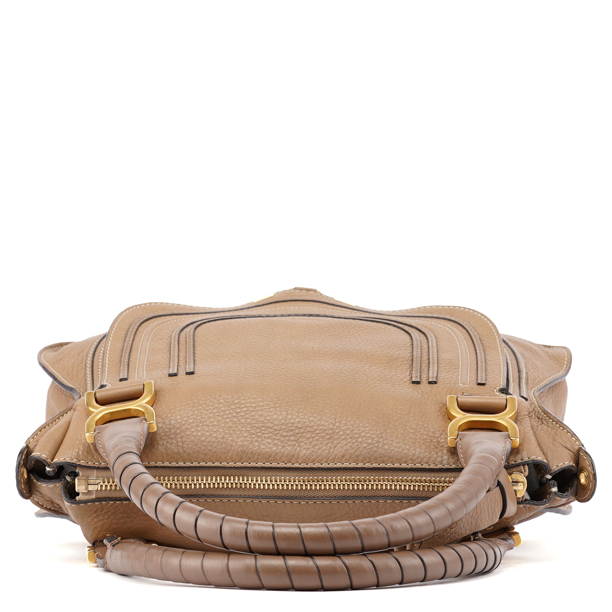 Chloé Tan Leather Marcie Shoulder Bag