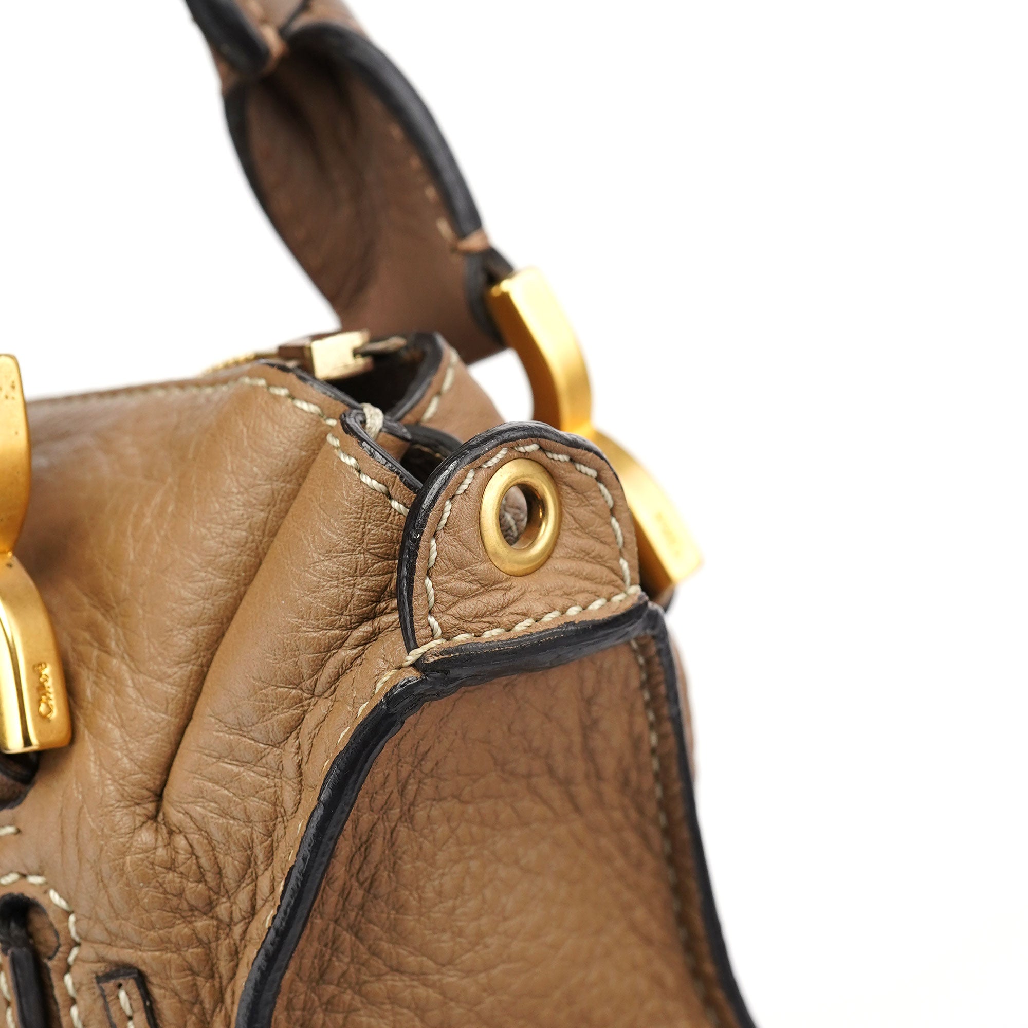 Chloé Tan Leather Marcie Shoulder Bag