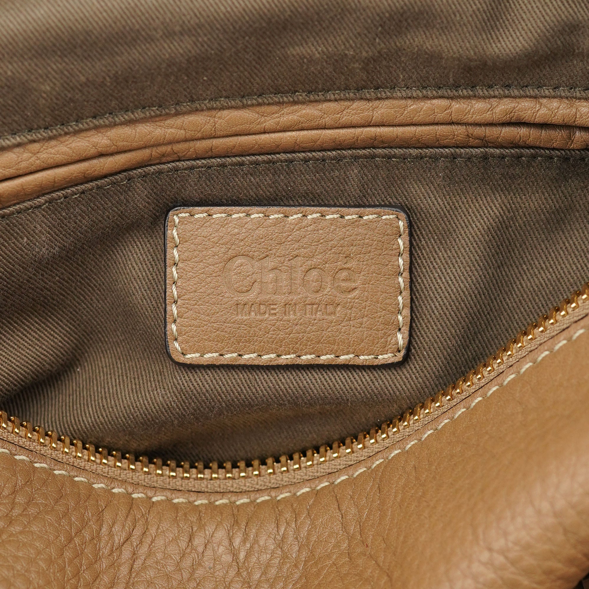 Chloé Tan Leather Marcie Shoulder Bag