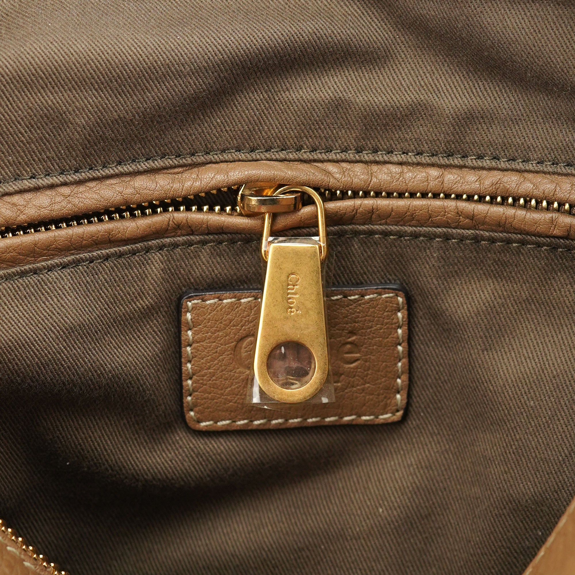 Chloé Tan Leather Marcie Shoulder Bag