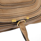 Chloé Tan Leather Marcie Shoulder Bag