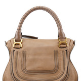 Chloé Tan Leather Marcie Shoulder Bag