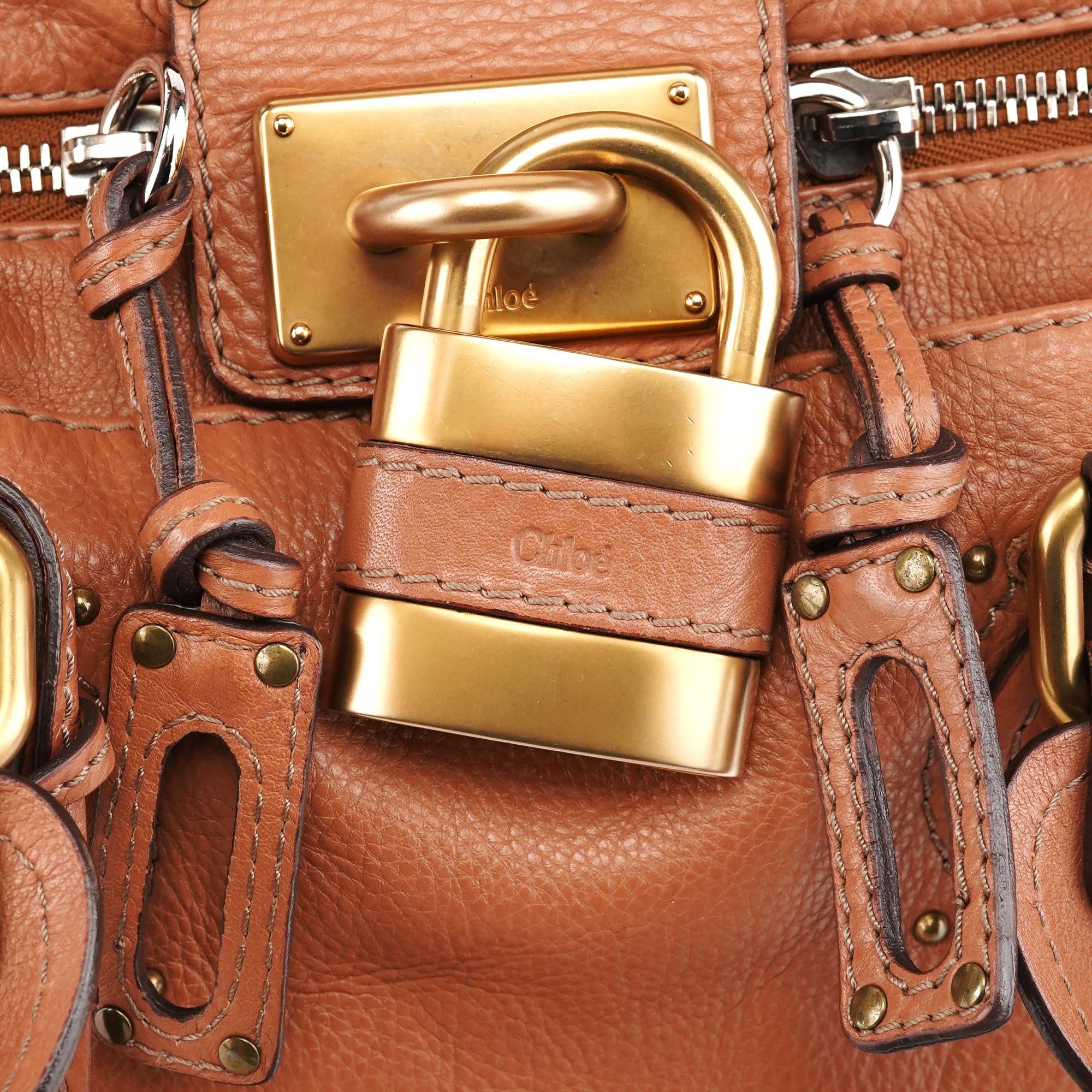 Chloé Tan Leather Paddington Shoulder Bag