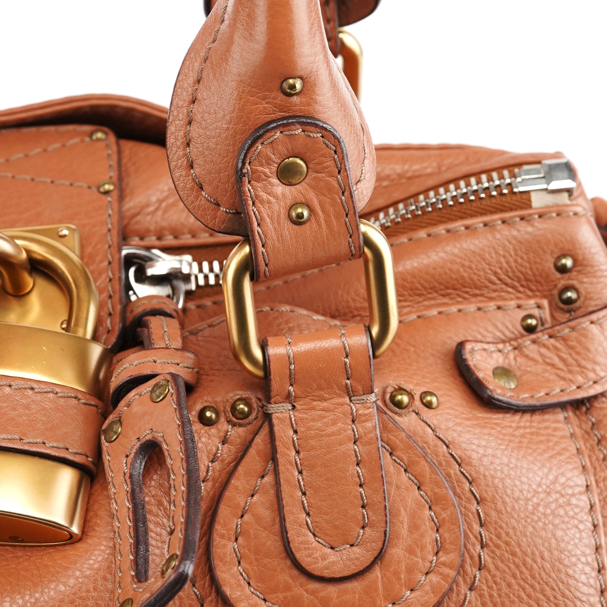Chloé Tan Leather Paddington Shoulder Bag