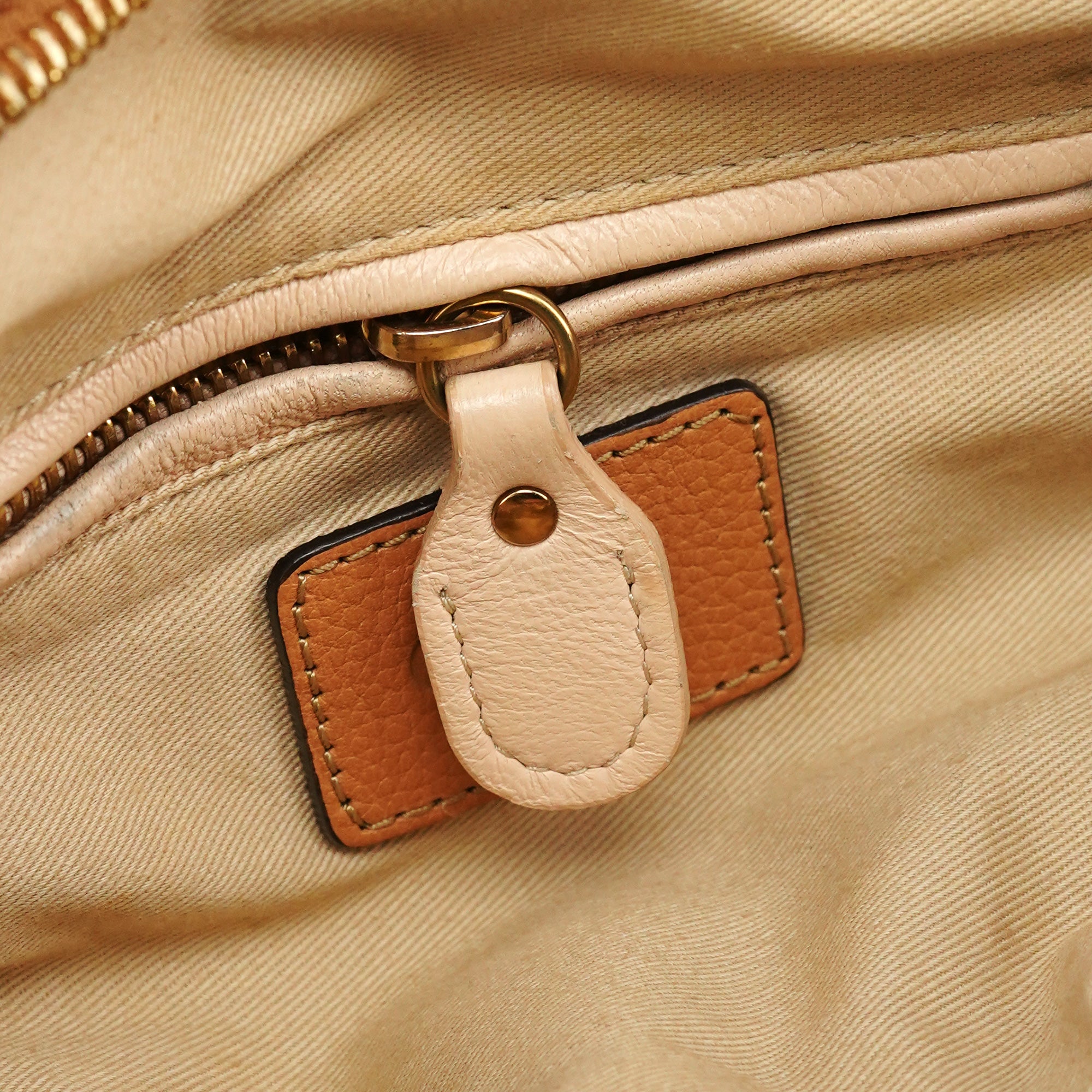 Chloe Tan Leather Paraty 2-Way Bag