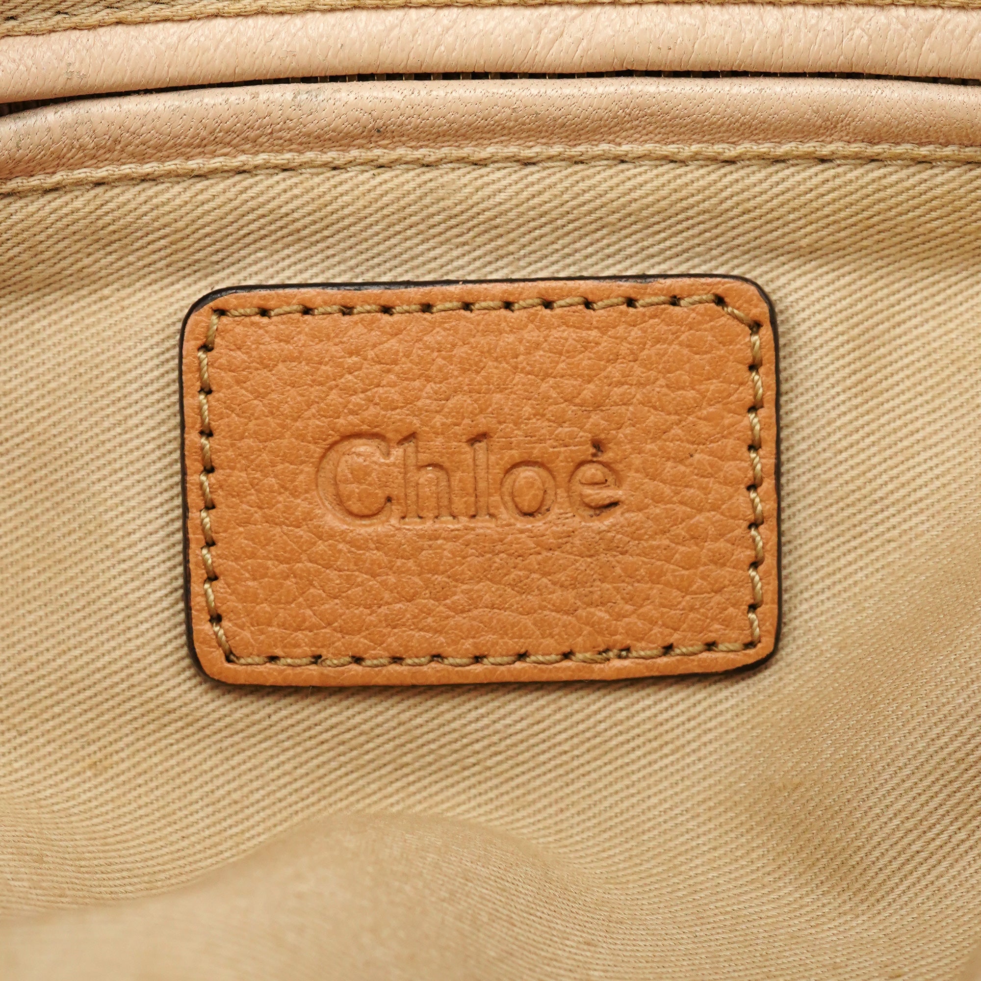 Chloe Tan Leather Paraty 2-Way Bag