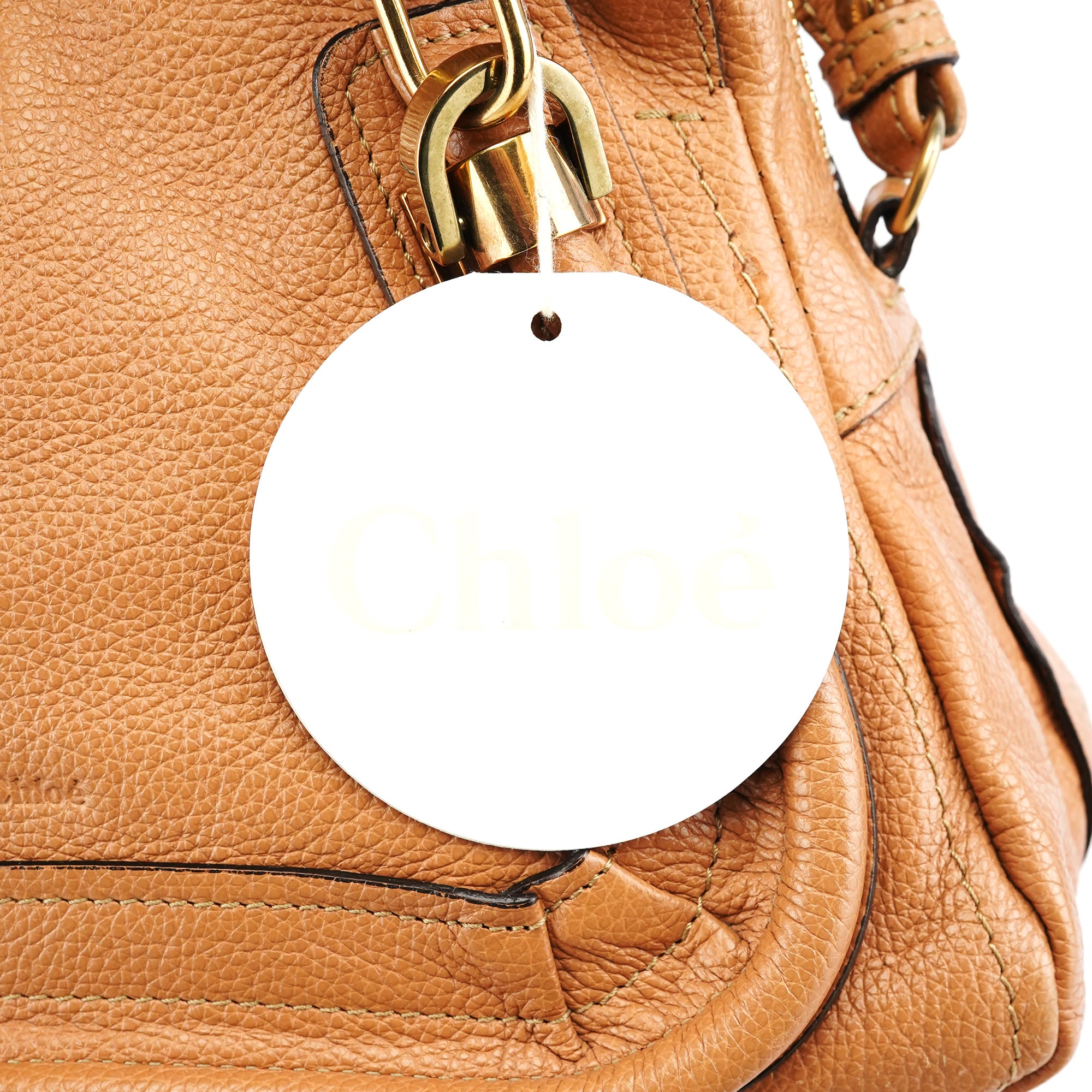 Chloe Tan Leather Paraty 2-Way Bag