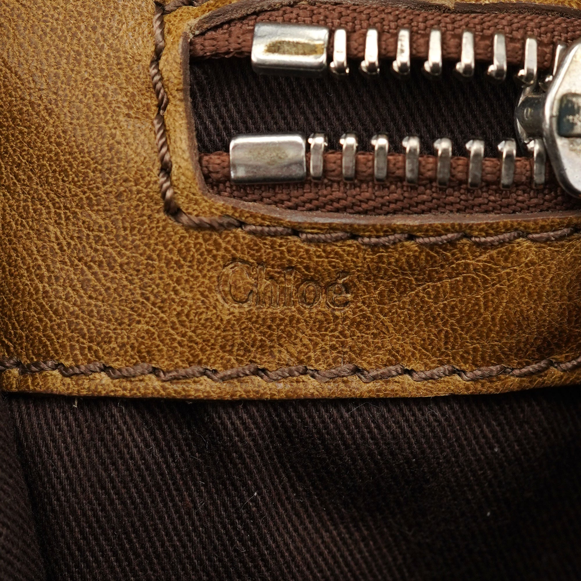 Chloé Tan Leather Tote Bag