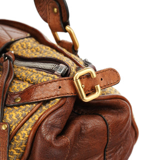 Chloé Tan Tweed Paddington Shoulder Bag