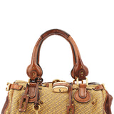 Chloé Tan Tweed Paddington Shoulder Bag