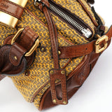 Chloé Tan Tweed Paddington Shoulder Bag